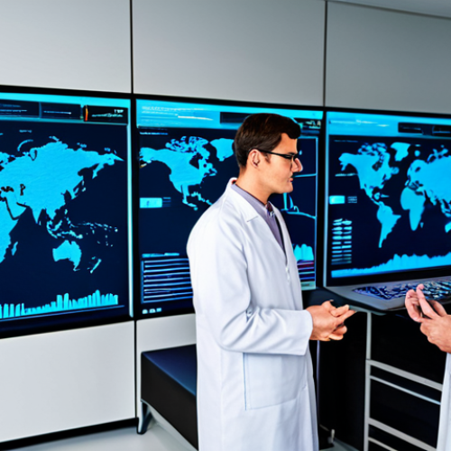 A diverse group of professional data scientists and researchers, fully clothed in modest, contemporary lab attire, collaborate in a cutting-edge research laboratory. They are gathered around a large, interactive holographic display showcasing intricate statistical models, complex graphs, and abstract data visualizations related to human longevity. The environment is sleek, futuristic, and filled with advanced computing equipment. The focus is on the power of data analysis to uncover patterns for extended healthy living. Perfect anatomy, correct proportions, natural pose, well-formed hands, proper finger count. Professional photography, high quality, sharp focus, vibrant colors, safe for work, appropriate content, fully clothed, professional.